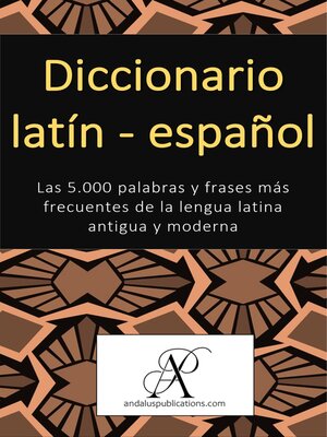 cover image of Diccionario latín – español